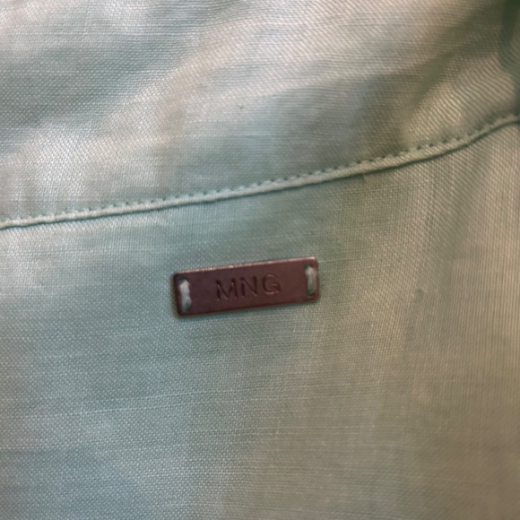 Mango Basics Wide Leg Linen Blend Size 12 Pant - Picture 3 of 6